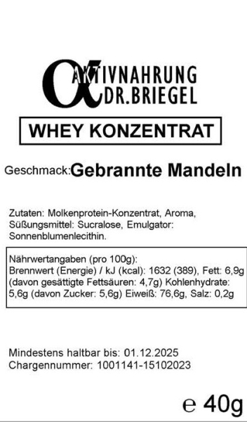 Aktiv Whey Konzentrat 40g-Packung